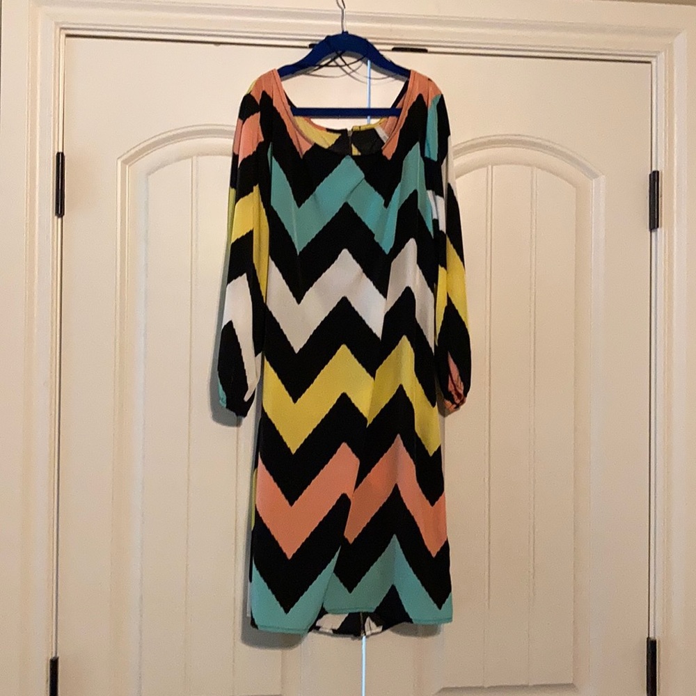 Sage chevron dress